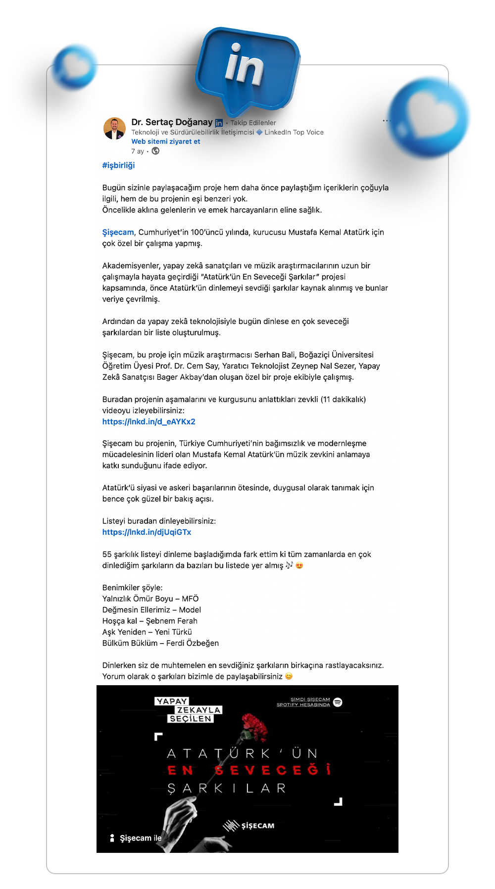 Şişecam – Atatürk’ün En Seveceği Şarkılar