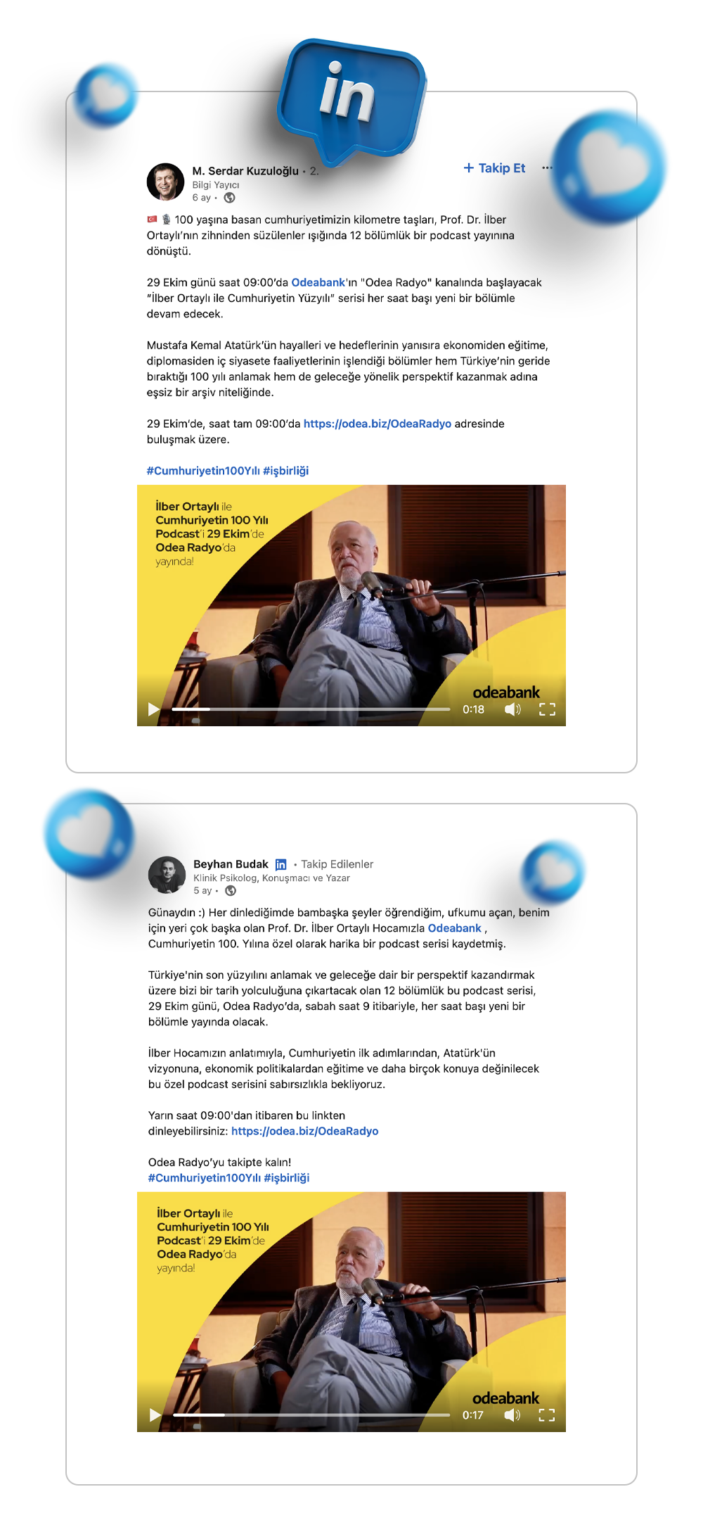 Odeabank'tan İlber Ortaylı ile Cumhuriyetin 100 Yılı