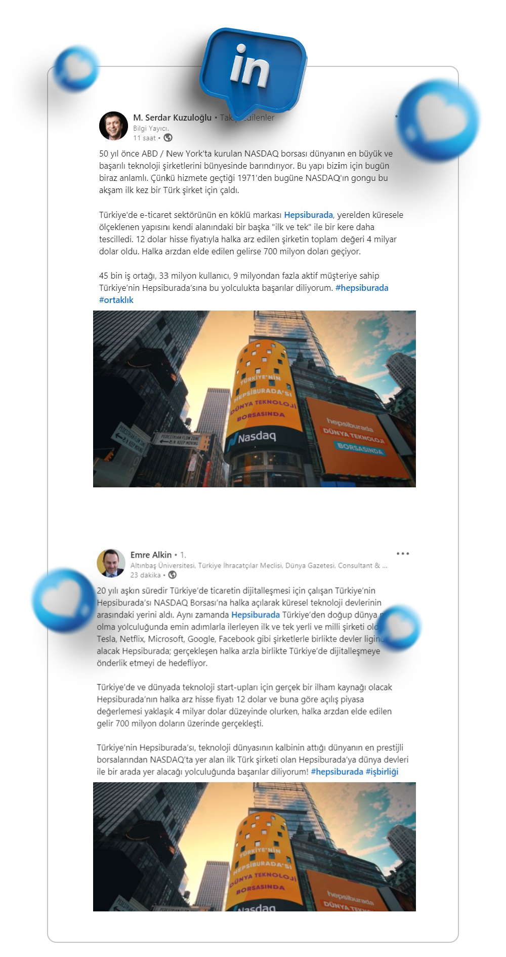 Hepsiburada NASDAQ'ta!