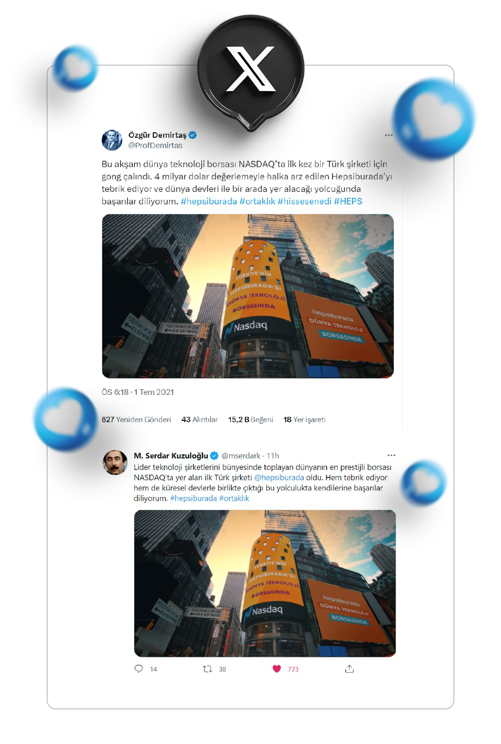 Hepsiburada NASDAQ'ta!